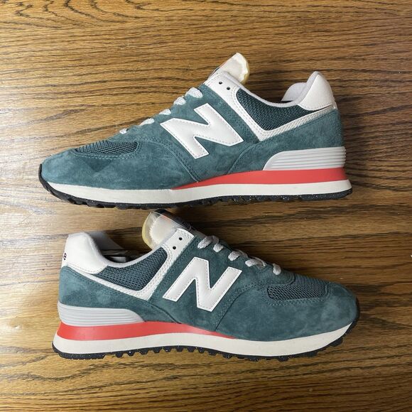 New Balance 574 Classic Athletic Shoes Green White US Men Size 10 New - Picture 3 of 6
